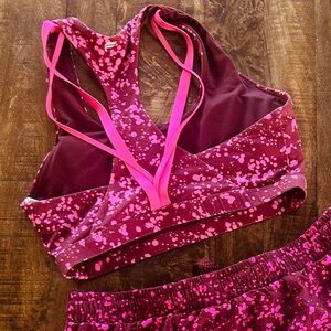Fabletics Pink and Magenta Sports Bra